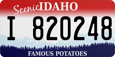 ID license plate I820248