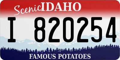ID license plate I820254