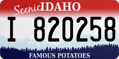 ID license plate I820258