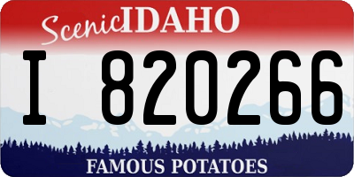 ID license plate I820266