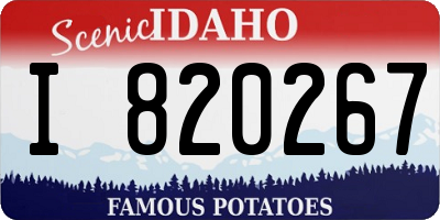 ID license plate I820267
