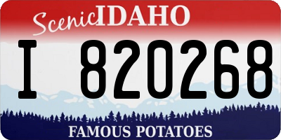 ID license plate I820268