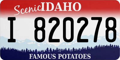 ID license plate I820278