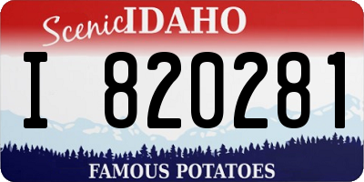 ID license plate I820281