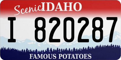 ID license plate I820287