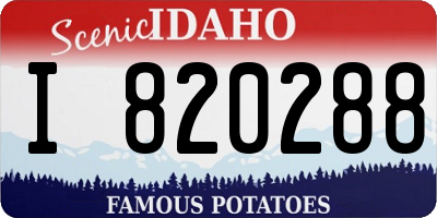 ID license plate I820288