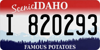 ID license plate I820293