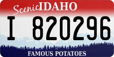 ID license plate I820296