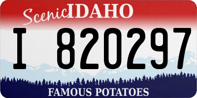 ID license plate I820297