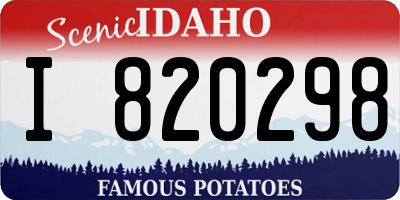 ID license plate I820298