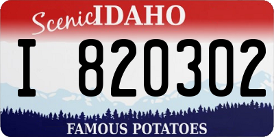 ID license plate I820302