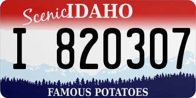ID license plate I820307