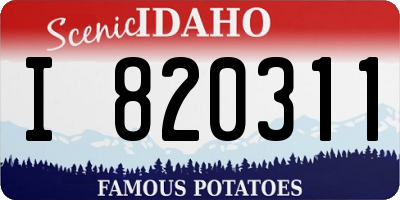 ID license plate I820311