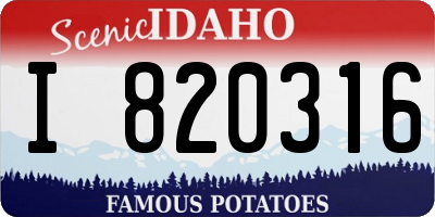ID license plate I820316