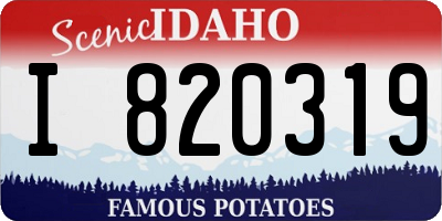 ID license plate I820319
