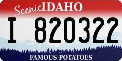 ID license plate I820322