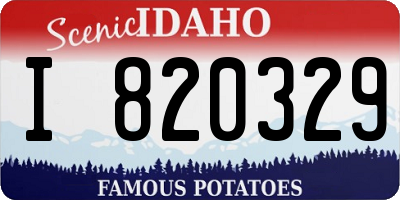 ID license plate I820329