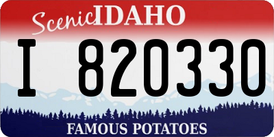 ID license plate I820330