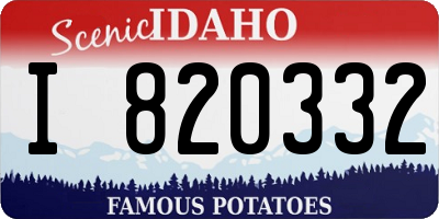ID license plate I820332