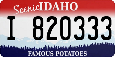 ID license plate I820333