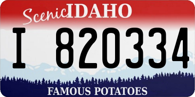 ID license plate I820334