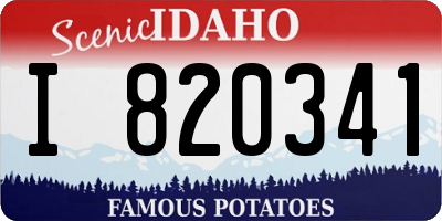 ID license plate I820341