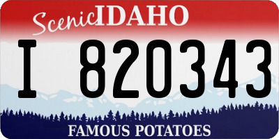 ID license plate I820343
