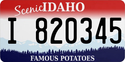 ID license plate I820345
