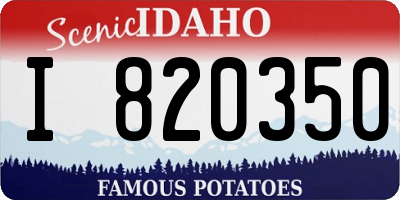 ID license plate I820350
