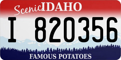ID license plate I820356