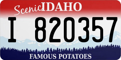 ID license plate I820357