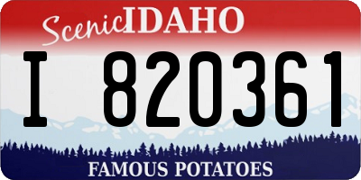 ID license plate I820361
