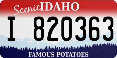 ID license plate I820363