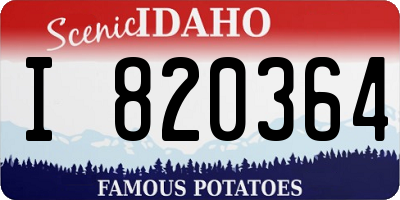 ID license plate I820364