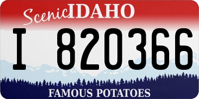 ID license plate I820366