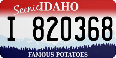 ID license plate I820368