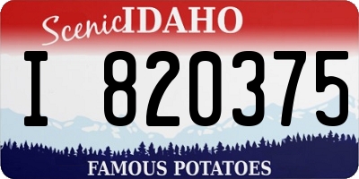 ID license plate I820375
