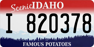 ID license plate I820378