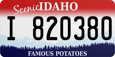 ID license plate I820380