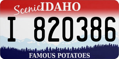 ID license plate I820386