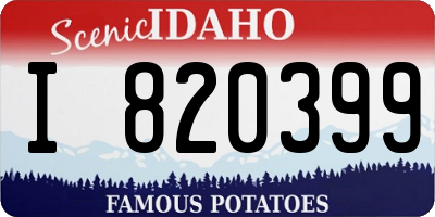 ID license plate I820399