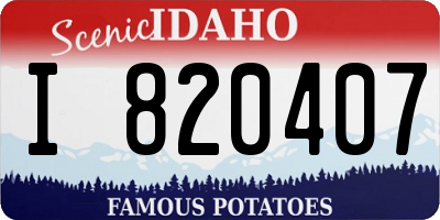ID license plate I820407