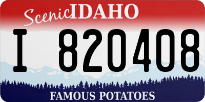 ID license plate I820408
