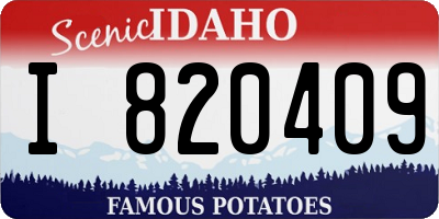 ID license plate I820409