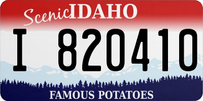 ID license plate I820410