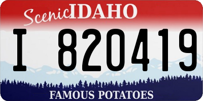ID license plate I820419