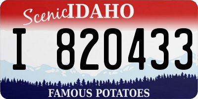 ID license plate I820433