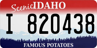 ID license plate I820438