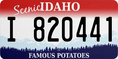 ID license plate I820441