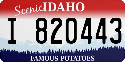ID license plate I820443